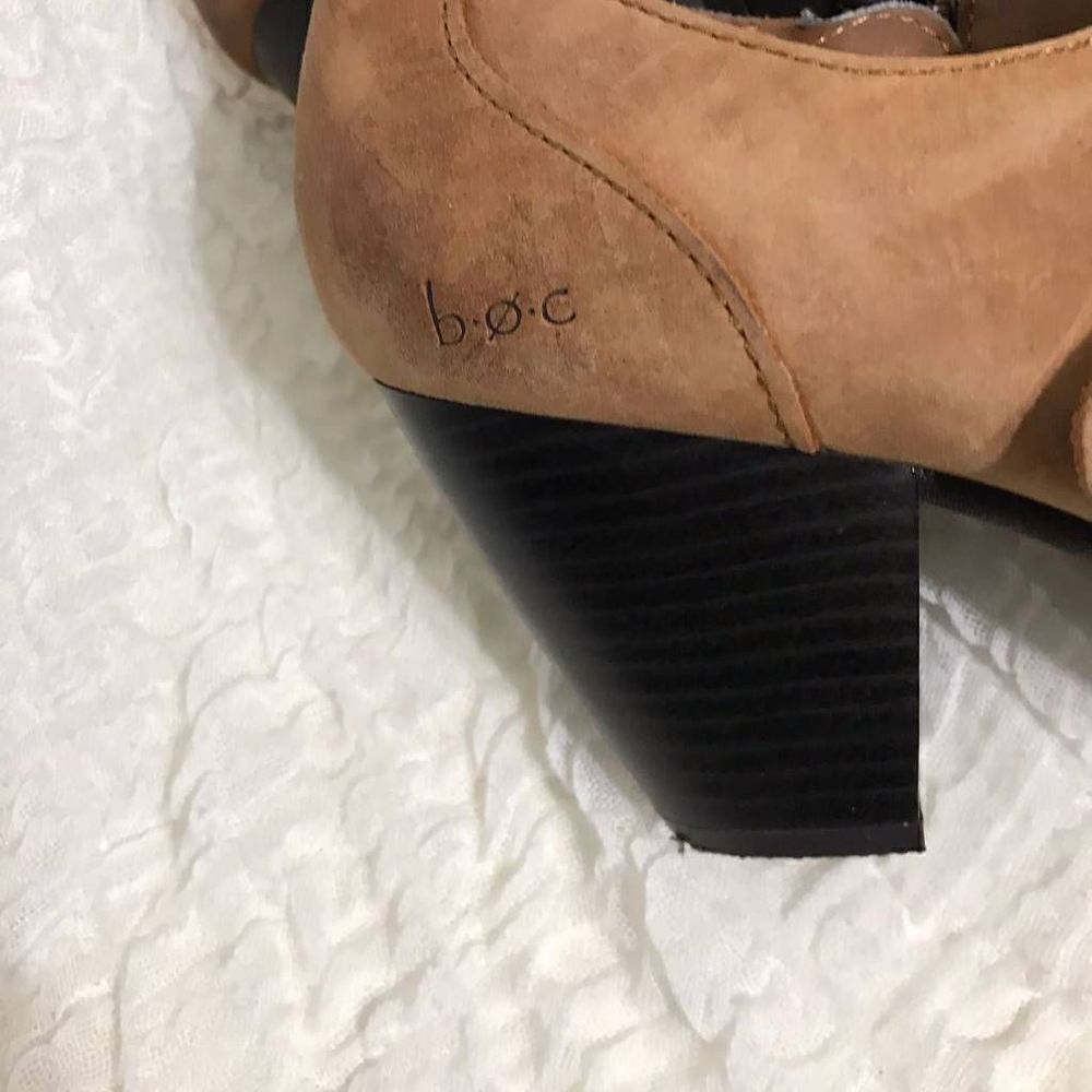 B.O.C Cognac Leather Booties Size 7.5 - Picture 7 of 12